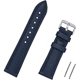Navy Blue Genuine Leather Watch Cord Strap 18-20-22-24-26mm