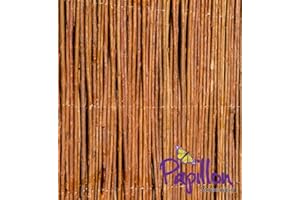 PAPILLON Premium Willow Natural Garden Fence Screening Roll Privacy Border Wind & Sun Protection 5m x 1.8m (16ft 4in x 6ft)