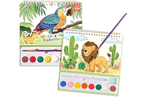 KAYSENSUK Water Colouring Book for Children Painting Watercolour Paint Set Paper for Kids, Magic Book Arts and Crafts Gift for Drawing Water Colouring Book Painting Book Arts and Gifts for Drawing