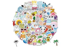 BAFANLY Vsco - Adesivi estetici impermeabili in vinile, per bottiglie d'acqua, computer portatili, skateboard, per adolescenti, bambini e ragazze