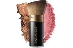 LAURA GELLER BEAUTY LAURA GELLER NEW YORK Retractable Black Kabuki Brush for Liquid, Cream and Powder Face Makeup With Aluminum Handle