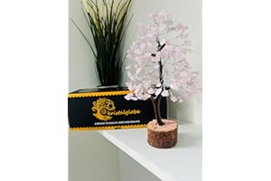 KRISTALGLOBE Rose Quartz Crystal Tree, Tree of Life, Feng Shui Tree, Healing Crystal, Gemstone Tree, Crystal Gifts, Healing Stones, Spiritual Gifts, Bonasai Tree