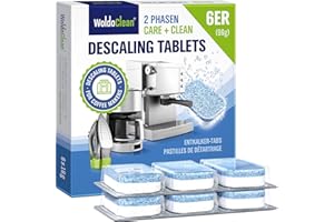 WOLDOCLEAN 2in1 Descaling and Cleaning Tablets for Coffee machines - compatible with Tassimo maschine 6 Tablets