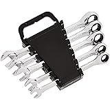 Amazon Basics - Set di chiavi a cricchetto metriche a 5 pezzi