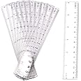 10 Pack Clear Plastic Ruler Kit - Transparent Straight Ruler Measuring ...