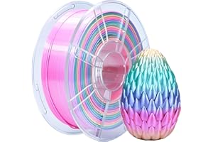 iBOSS Filamento PLA+ multicolor de 1,75 mm, PLA Plus de seda arco iris 3D, filamento de impresora 3D de 1 kg (2,2 lbs), cambio de color PLA 3D, filamento de impresión 3D, Arco iris de caramelo