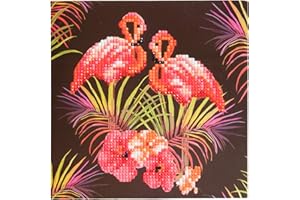 Craft Buddy DIY Crystal Diamond Painting Birthday Greeting Card Kit (Flamingos)
