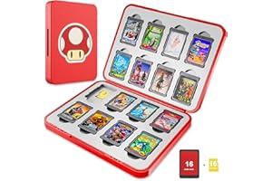 LUCYLANKER Custodia per Schede di Gioco Magnetiche per Nintendo Switch,Switch Lite & Switch OLED con 16 Slot per Schede di Gioco e 16 Slot per Schede Micro SD,Organizer di Gioco Antiurto Resistente All'acqua (C)