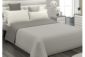il dolce stile della tua casa Copriletto Trapuntino Leggero Matrimoniale/Piazza e Mezza/Singolo Estivo Double Face Bicolor Reversibile made in Italy (grigio chiaro/scuro, piazza e mezza)