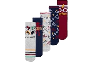 UNITED LABELS Harry Potter skarpety dla chłopców i dziewczynek – Hogwart dziecięce skarpety do sneakersów, szaro-niebieskie/czerwone (5 sztuk)