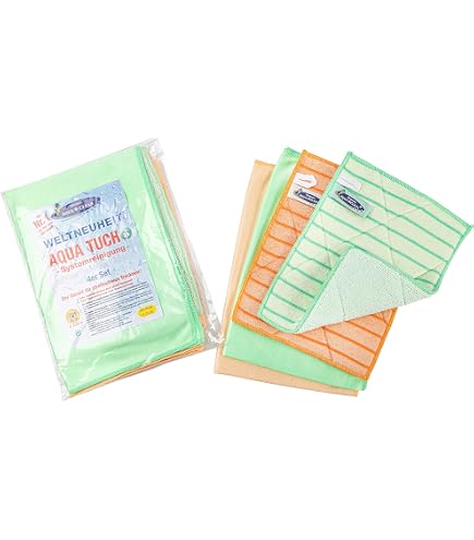 AC Duoweb Mikrofaser Spültücher – 4er Set, 2-seitig, Waschbar Bis 95°C, 20x25 Cm
