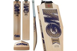Gunn & Moore GM Cricket Bat | Brava | Prime English Willow | DXM, Pro-Lite Grip | Full Size Short Handle Suitable for Players 175cm / 5' 9" & over