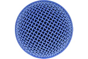 ZJCHAO Sostituzione della Testa della Griglia del Microfono a Rete per SM58S BETA58A UT2 PGX24 SLX4 Protezione Antivento in Schiuma di Acciaio Protettiva (BLUE)