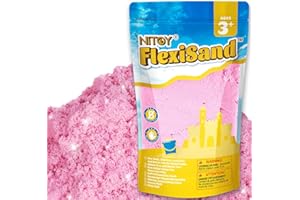 NiToy 2.2Lbs/1kg Play Sand, Never Dries Out-Fun for 3 Years and up Kids Bulk Refill for Sensory Sand Box Toys, Ideal for Shaping, Squeezing and Molding(Pink)