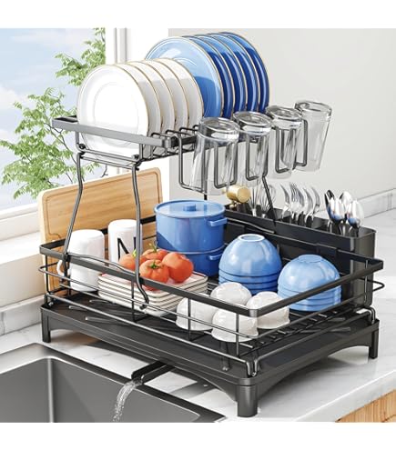 Cuisine Vaisselle égouttoir Avec Bac De Drainage, Porte - Couverts Et