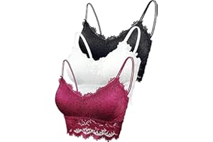 Leezepro Damen BH 1/3/6er Pack Ohne Bügel Push up Crop Top Sexy Bustier Spitze BH Set Sport BH für Alltag Yoga Fitness