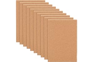 BENECREAT 10 Fogli di Sughero Spessi 3mm 30x21cm Piastrelle in Sughero Tappetino in Sughero per Decorazioni murali, Feste e Artigianato Fai-da-Te