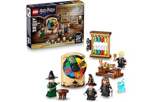 LEGO Harry Potter Schloss Hogwarts: Auswahlzeremonie mit dem Sprechenden Hut - Patronus, Hermine und Draco Malfo Minifiguren mit Zauberstäben, Spinnrad - Geschenk für Kinder ab 7 Jahren - 76460