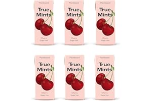 ‎TRUE GUM True Mints - 6er SET | KIRSCHE | Pflanzliche und zuckerfreie Pastillen, 6 x 13g, 78 g