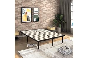 IZTOSS Sommier 160x200cm Sommiers à Lattes avec 9 Pieds pour Adulte - Cadre de Lit 160x200 avec Sommier(160x200-9 Pieds) L-CJQ-1