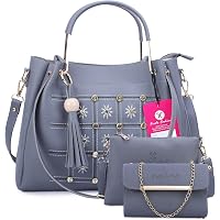 Fiesto Fashion Women's Handbag (Set of 3) (FIESTO33_Blue)