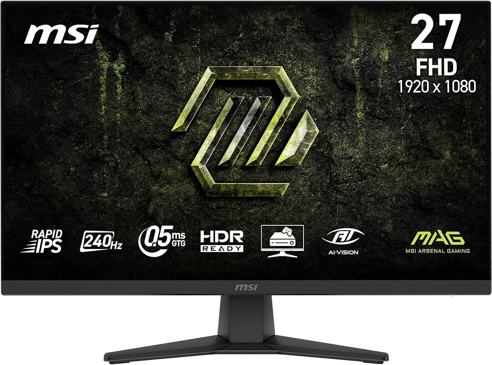 MSI 27" MAG 272F X24, Gaming Monitör, FHD, 16:9, Flat, Rapid IPS, 240Hz, 0.5ms (Min.), Adaptive-Sync