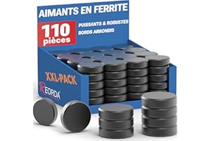 REORDA® Aimants Puissants pour Tableau Magnétique - 110x Aimants pour Tableau Blanc, Tableau d'Affichage, Réfrigérateur & pour Rangement Bureau & Cuisine