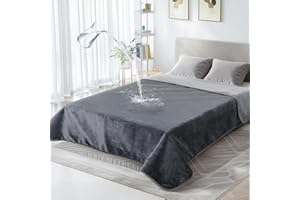 ‎PICK FOR LIFE PICK FOR LIFE wasserdichte Decke Liebesdecke Wendbare Flanell Hundedecke Outdoor Decke Reisedecke für Bett Sofa Autositz Dunkelgrau/Hellgrau, 152x203cm