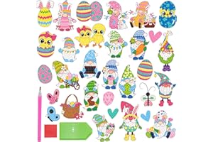 CAYUDEN Diamond Painting Aufkleber, 30 pcs 5D Diamant Painting Bilder Kinder DIY Ostern Diamond Painting Kinder Mädchen Junge Diamant Malerei Aufkleber Kit für Mitgebsel Kindergeburtstag Gastgeschenk