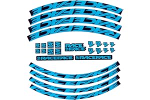 RACEFACE Race Face Medium Offset Rim Decal Kit, Neon Blue (801C)