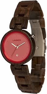 LAiMER 0054 - NICKY PINK, Orologio analogico da polso al quarzo, con  cinturino in legno Sandalo, marrone, donna : Amazon.it: Orologi