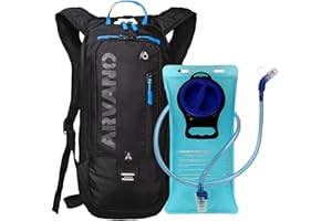 Arvano 6L Mini Cycling Backpack Lightweight Mountain Bike Hydration Backpack with Water Bladder 2L, Mtb Rucksack Small Ski Backpack for Man Women Sports Pack Gift for Biking Skiing Motorcycle