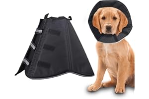smim Dog Cone Collar for After Surgery, Soft Pet Recovery Collar for Dogs and Cats, Adjustable Cone Collar Protective Collar for Large Dogs Wound Healing… (L)
