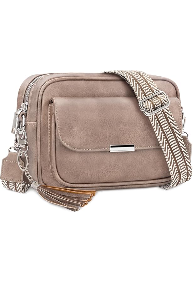 Sac à Bandoulière Femme En Cuir Vegan – Avec Sangle Réglable – Poche RFID – Plusieurs Couleurs