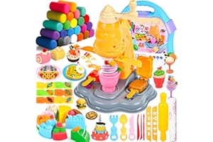 JEDWKFA 56 Pezzi Accessori per Plastilina Creazioni da Cucina, Plastilina Bambini, Formine per Plastilina, Pasta Modellabile Plastilina per Bambini, per Ragazzi e Ragazze dai 2 ai 6 Anni