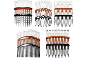 SYEYCW 15 Pezzi Pettinini Fermacapelli, Pettine per Capelli Laterali in Plastica, Pettine Francese Fermagli per Capelli, Pettinino per Capelli, per Donne e Ragazze Accessori Capelli Fini, 3 Colori