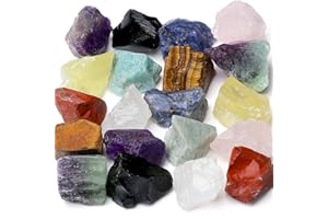 ‎XIANNVXI XIANNVXI 10 Chakra Stein Rohsteine Premium 100% Natürliche Kristalle Steine Edelsteine Set Heilsteine Raw Kristall Heilung (200G)