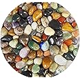 eshoppee 400 gm medium all natural bulk tumble stone mix not dyed crystal healing gems (crystal)- Multi color