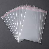 8x15 cm Bantlı Şeffaf Opp Poşet 100 Adet Yapışkanlı Jelatin Ambalaj | Bantlı Kapak, Şeffaf