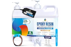 Craft Resin Zestaw żywicy epoksydowej 4 l – zestaw przezroczystych żywic epoksydowych, odlew i utwardzacz do dzieł sztuki, żywica odlewnicza, biżuteria, foremki, silikon, blat stołu, bezpieczny dla