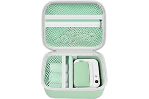 PAIYULE Funda para cámara infantil Uleway, impresión instantánea de cámara digital para MINIBEAR/para GlobalCrown/para Gofunly/para cámara digital USHINING y tarjeta de memoria, verde claro, Diseño de
