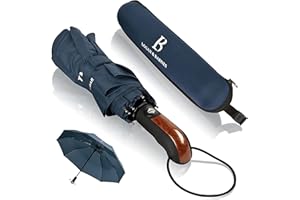 LOGAN & BARNES Parapluie Homme Luxe - Parapluie Pliant - Parapluie Anti Tempete jusqu'à 140 km/h Parapluie Resistant - Parapluie Isotoner Modèle Glasgow