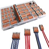 CESFONJER Compact Cable Connectors, Lever Kit Nut Cable Connector, 2 Ports 14 pcs/3 Ports 14 pcs/4 Ports 10 Pcs/5 Ports 8 Pie