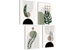 MOJOLIVING Zestaw obrazów w stylu boho, zestaw dekoracyjny, obrazy w stylu boho, zestaw dekoracji ściennych, abstrakcyjne obrazy, plakat Aesthetic, zestaw obrazów, joga, plakat na ścianę, do salonu, plakat w sty