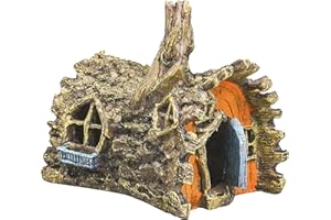 PEPOYO AI Ornement d'aquarium Ornements d'aquarium Grotte de résine adaptée aux Accessoires de décoration d'aquarium (Maison d'arbre)