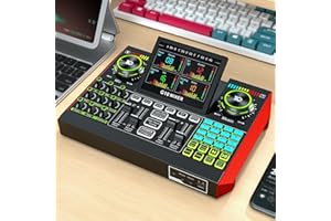 tenlamp Podcast Equipment for Live Streaming, G10 Live Sound Card with Mixer, Audio Interface, Sound Board, Voice Changer, Audio Mixer with Sound Card for PC Cellphone Recording Singing Gaming (G10-D)