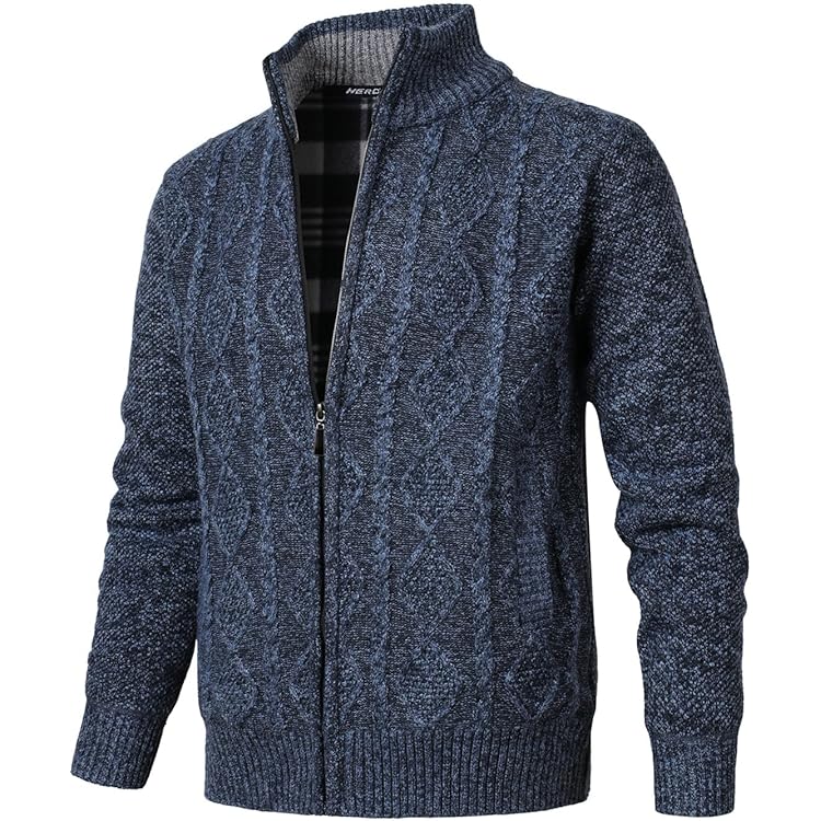 Gilet Veste Cardigan Maille Homme Tricoté Col Droit - Gris - Manches Longues - Respirant - Randonnée Gris - Prêt-à-Porter