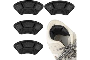 WLLHYF Antypoślizgowe ochraniacze na pięty, wkładki do poduszek, wkładki na piętę, ochraniacze na pięty, dla mężczyzn i kobiet, luźne buty, zapobiegają wyślizgiwaniu się pęcherzy, 4 szt., czarne