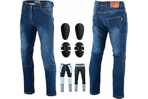 PROFIRST Motorcycle Kevlar Jeans CE Approved Motorbike Protective Pants Reinforced Denim Trousers Kevlar Lined Hip & Knee Removable Armored