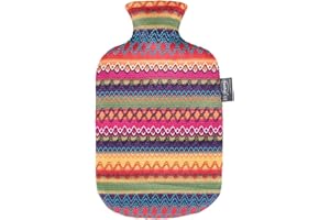 Fashy Hot Water Bottle with Cover Peru-Design Pink/ Brown 2 L
